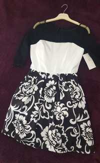 Rochie midi black and white