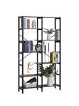 Biblioteca Homcom, 6 compartimente, PAL/Metal, 100 x 30 x 182 cm