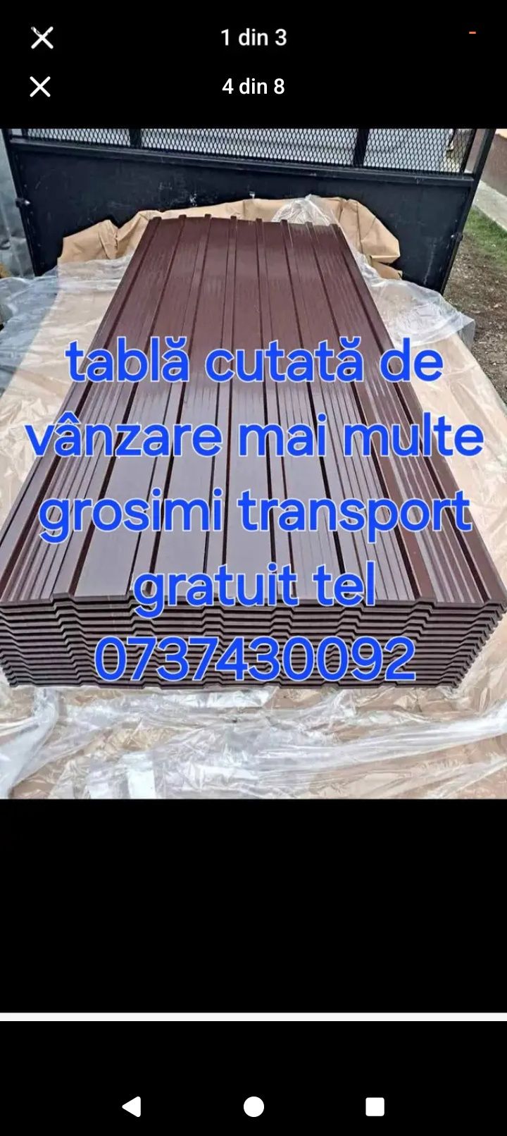 Tablă cutată de vnzare prețuri mici transport gratuit