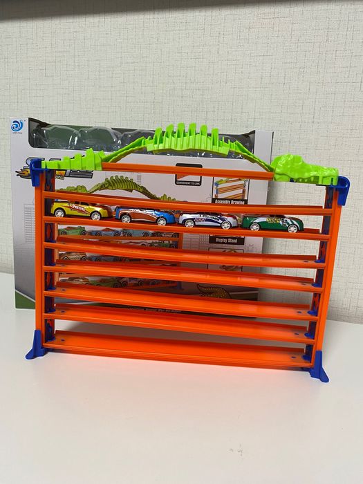 Детски 7-етажен паркинг гараж с 5 колички