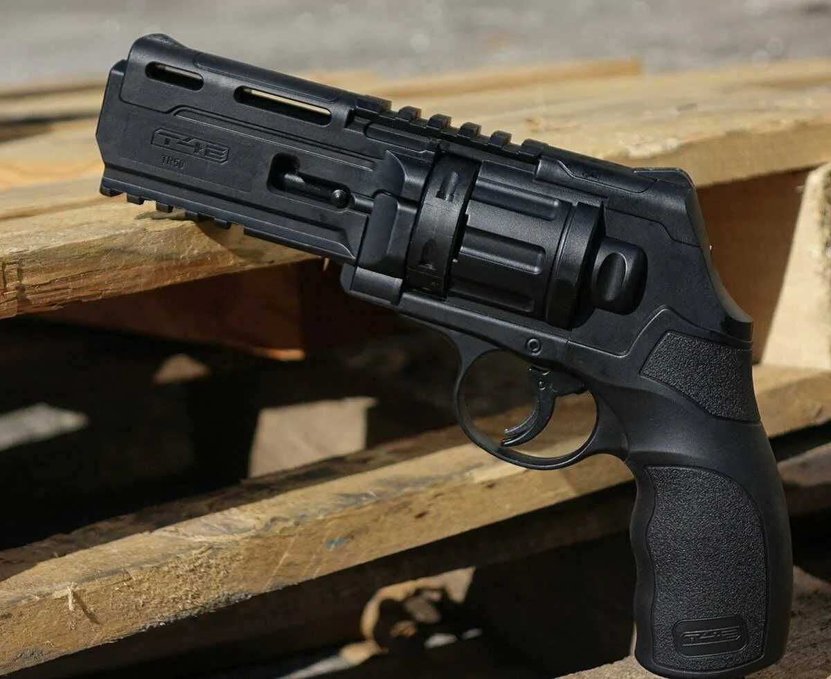 Pistol ~BILE CAUCIUC 200 M/s~ AUTOMATIC cu aer comprimat Airsoft Co2