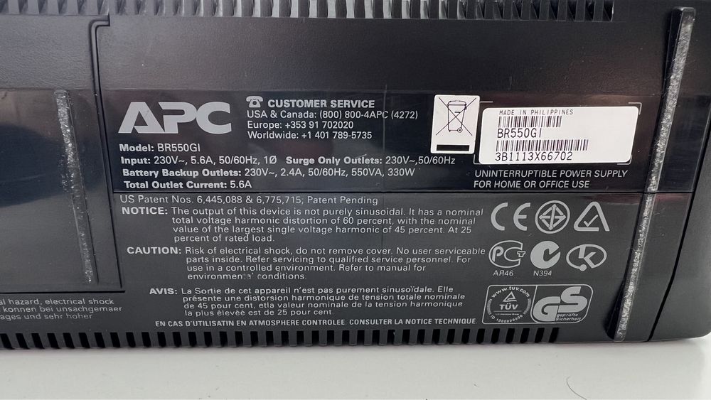 APC Power-Saving Back-UPS Pro 550, 550VA, LCD