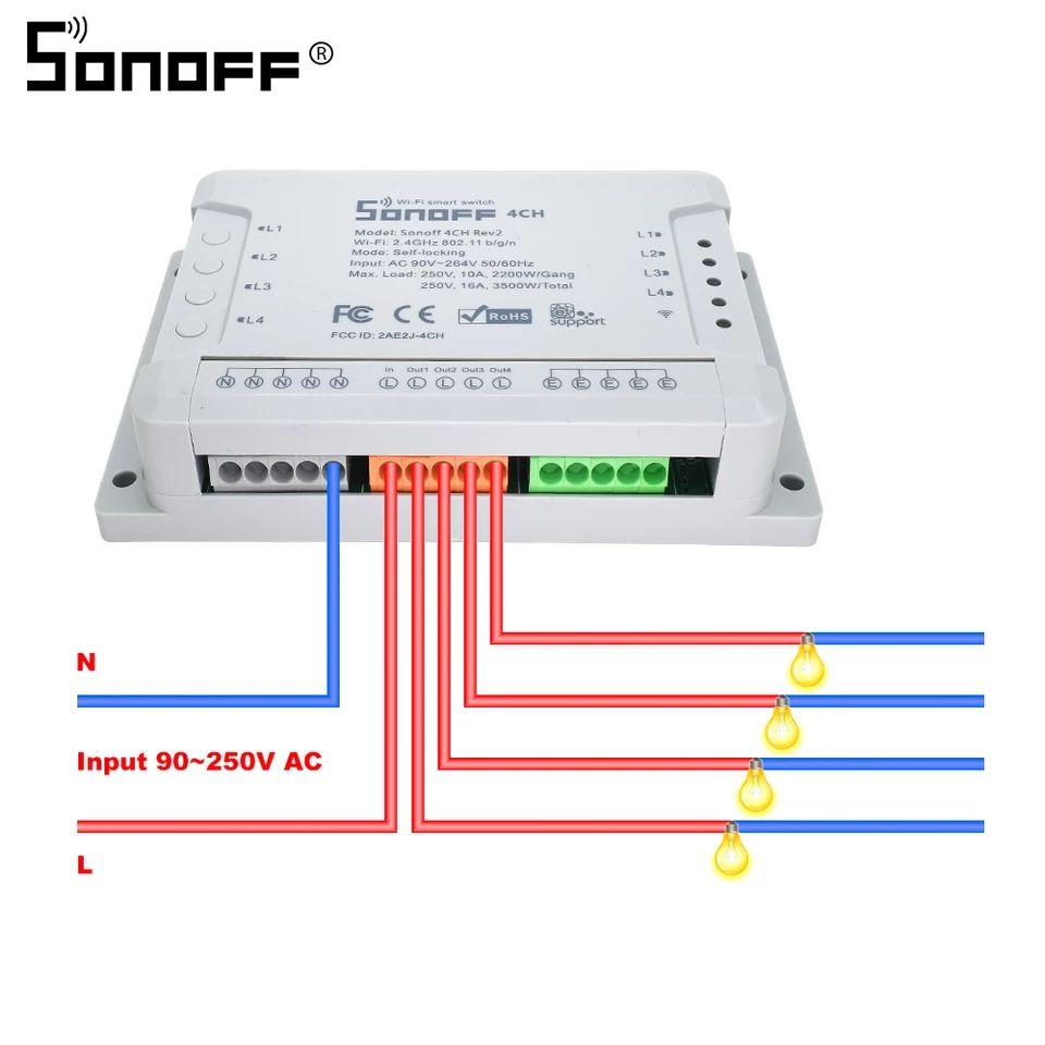 Smart home управлявай през телефона до 4 уреда смарт хоум sonoff wifi