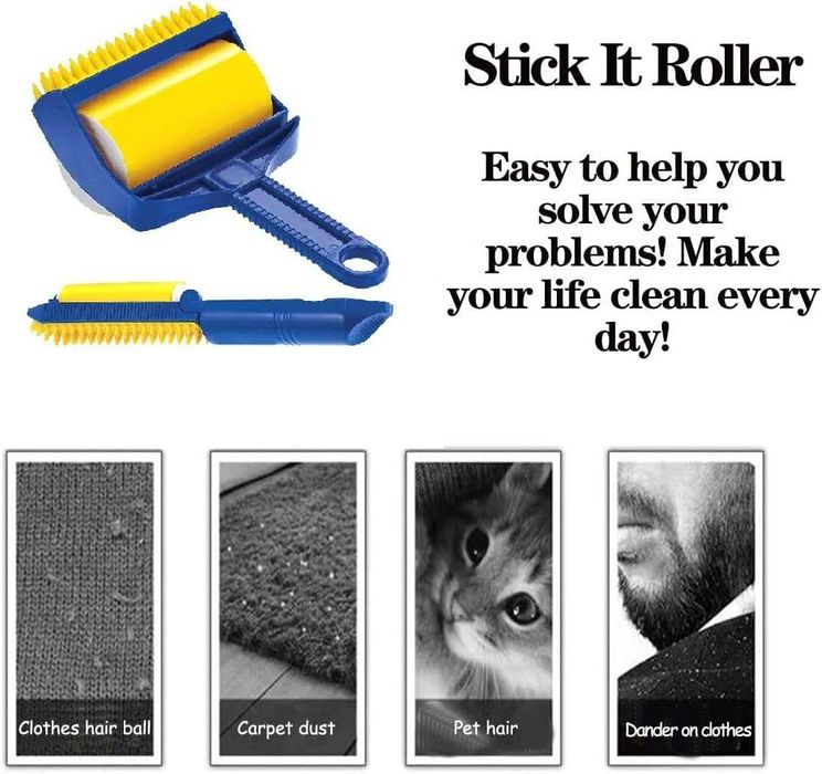 Set 2 role adezive pentru scame si par animale lavabile reutilizabile