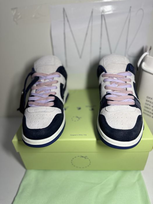 Adidasi Off-White Out Of Office Lace-Up Sneakers retro sude leather