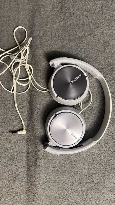 Casti On Ear Sony MDR-ZX310APW, Cu fir, Microfon, Alb Ca Noi