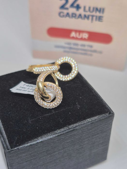 Cercei aur 14k 3.90 gr (AG4 Dacia b.50153.1) Garantie 2 ani