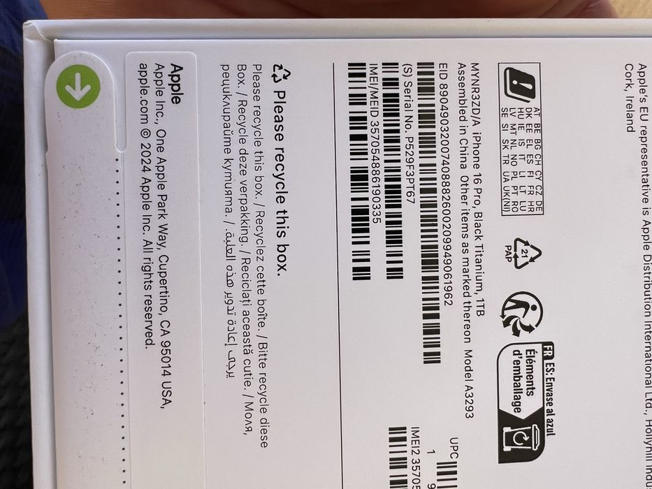 IPhone 16 PRO 1 TERRA Black Nou 0; sigilat; garantie 2ani NOU VDF
