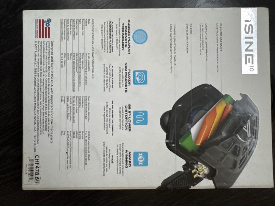 Audeze iSine 10 casti planare magnetice - reduse