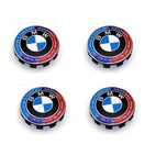 Set 4 Capace Roti BMW 56mm / 68mm Editie 50 De Ani Embleme Jante Sigle