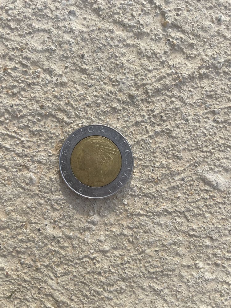 Moneda 500 lire italia