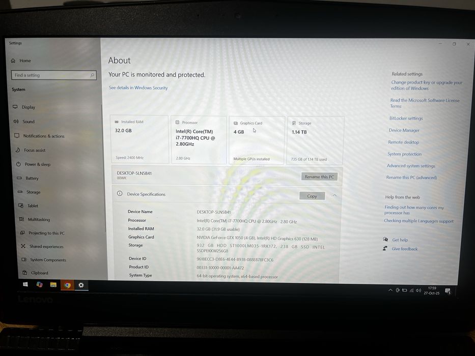 Laptop Lenovo legion