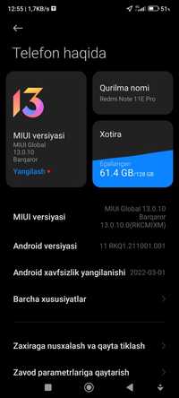 Redmi not 11 pro