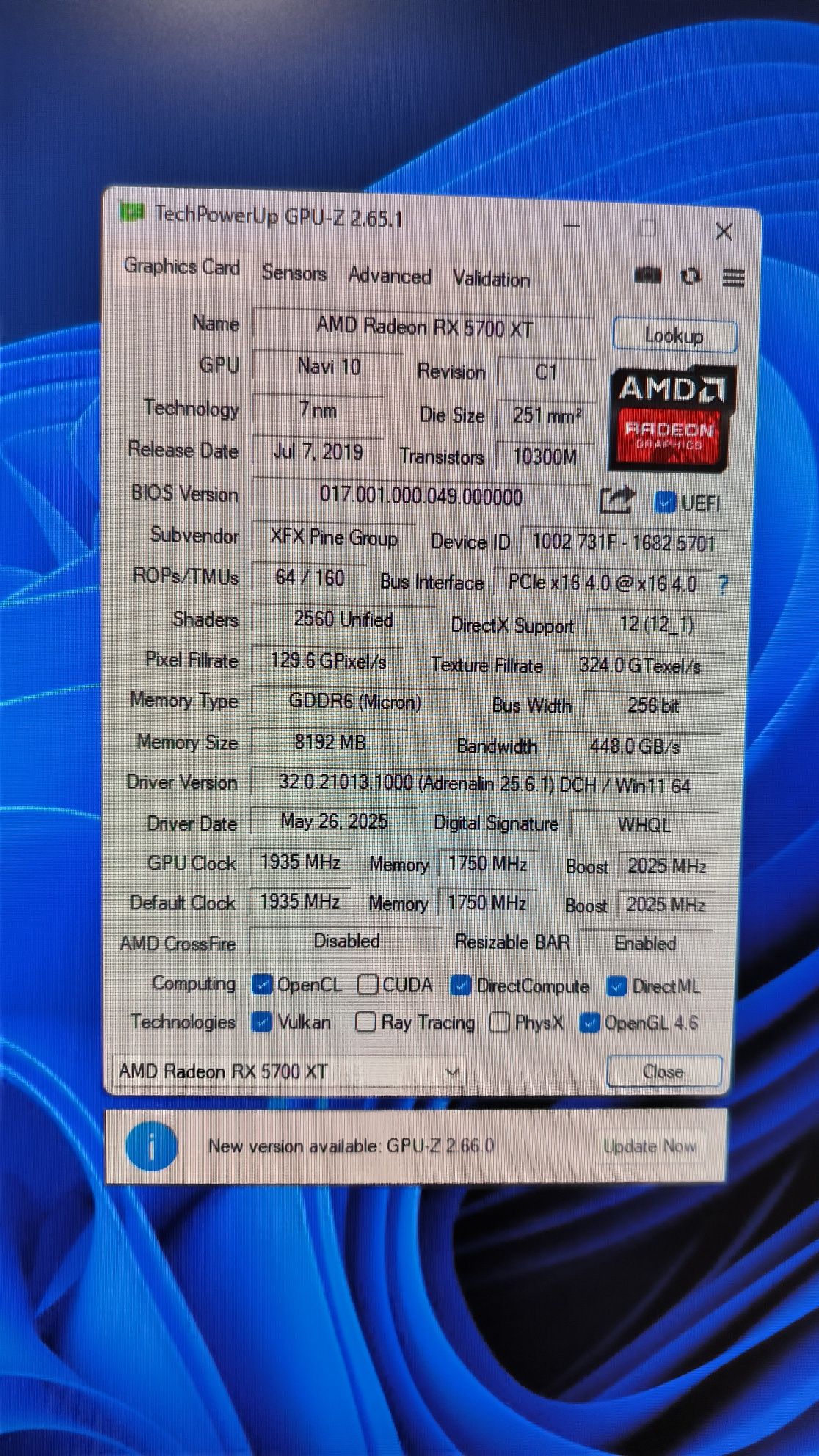 Placa video XFX Radeon RX5700XT THICC III Ultra 8GB GDDR6 256-bit