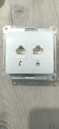 Розетка Schneider RG11+RJ45