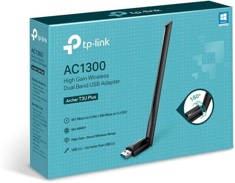 TP-Link USB WiFi двубандов мрежов адаптер с високо усилване