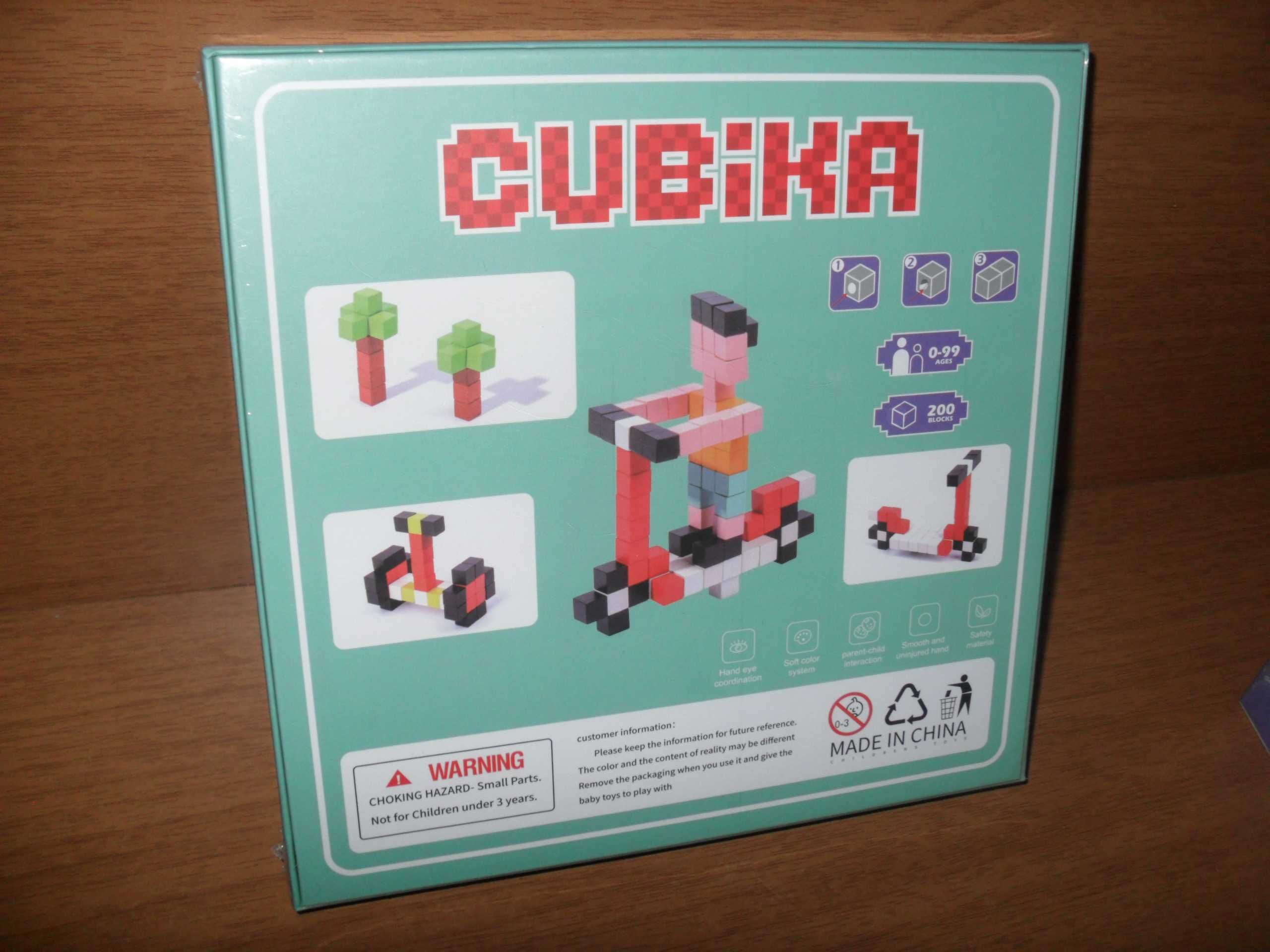 Cubika - 3 модела дървена мозайка строител за различни конструкции.