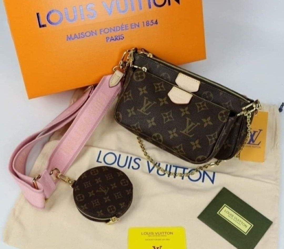 Set Louis Vuitton(geanta 3 in 1+esarfa/sal)diverse nuante,saculet incl