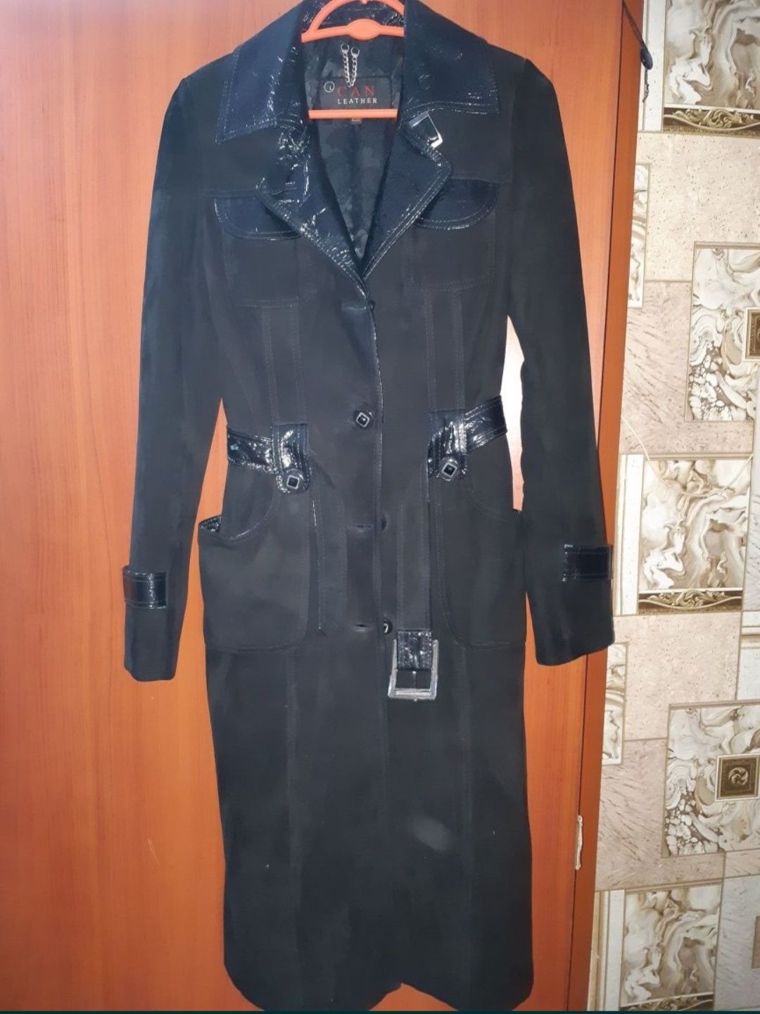 Замшевое пальто женское