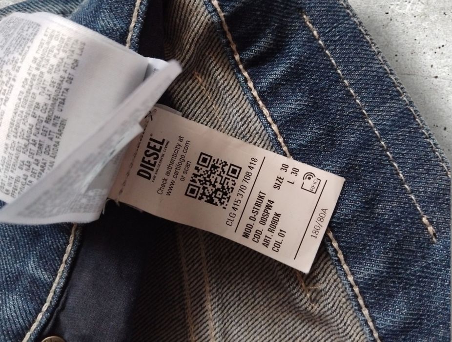 Diesel D-strukt slim W30-L30 мъжки дънки