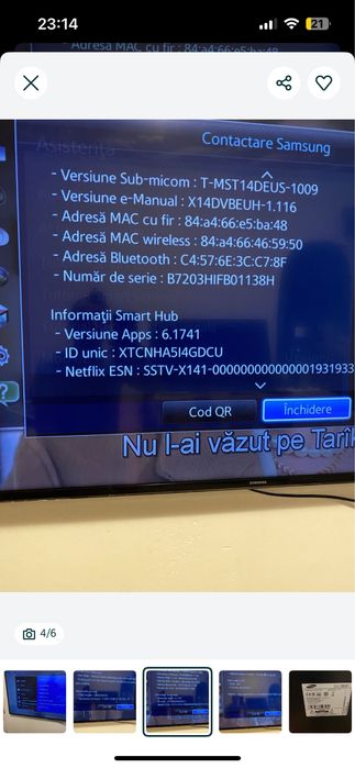 Televizor smart  Led 4k Model UE55H6P70