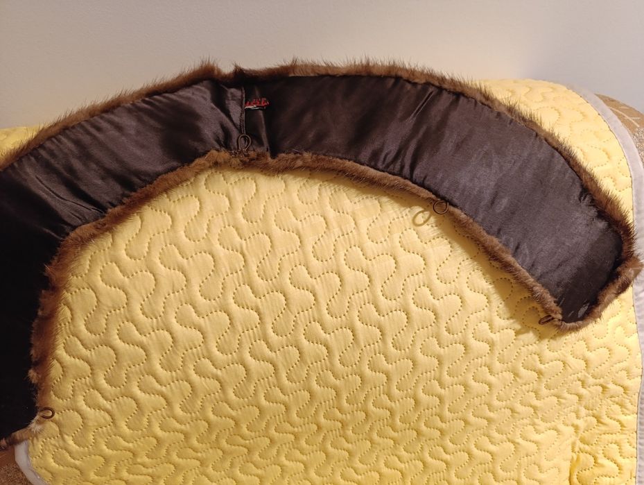 Guler și căciulă din blană naturală de nurcă