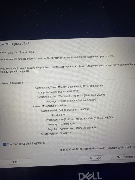 Dell 16 plus 2-in-1 db06250