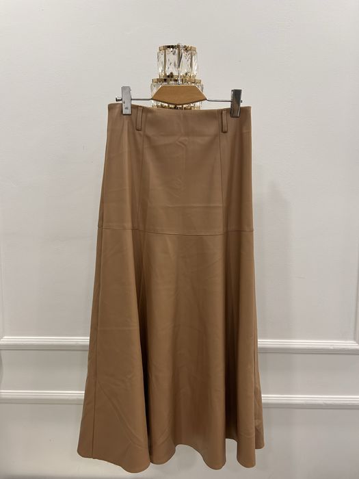 Утепленная кожанная юбка