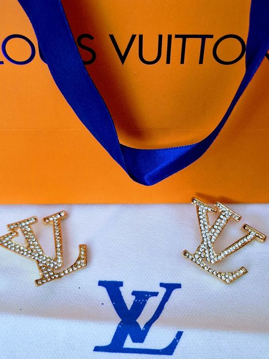 Broșe LV otel inoxidabil,strass