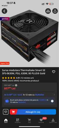 Sursa alimentare pc thermaltake SE 630w 630watts