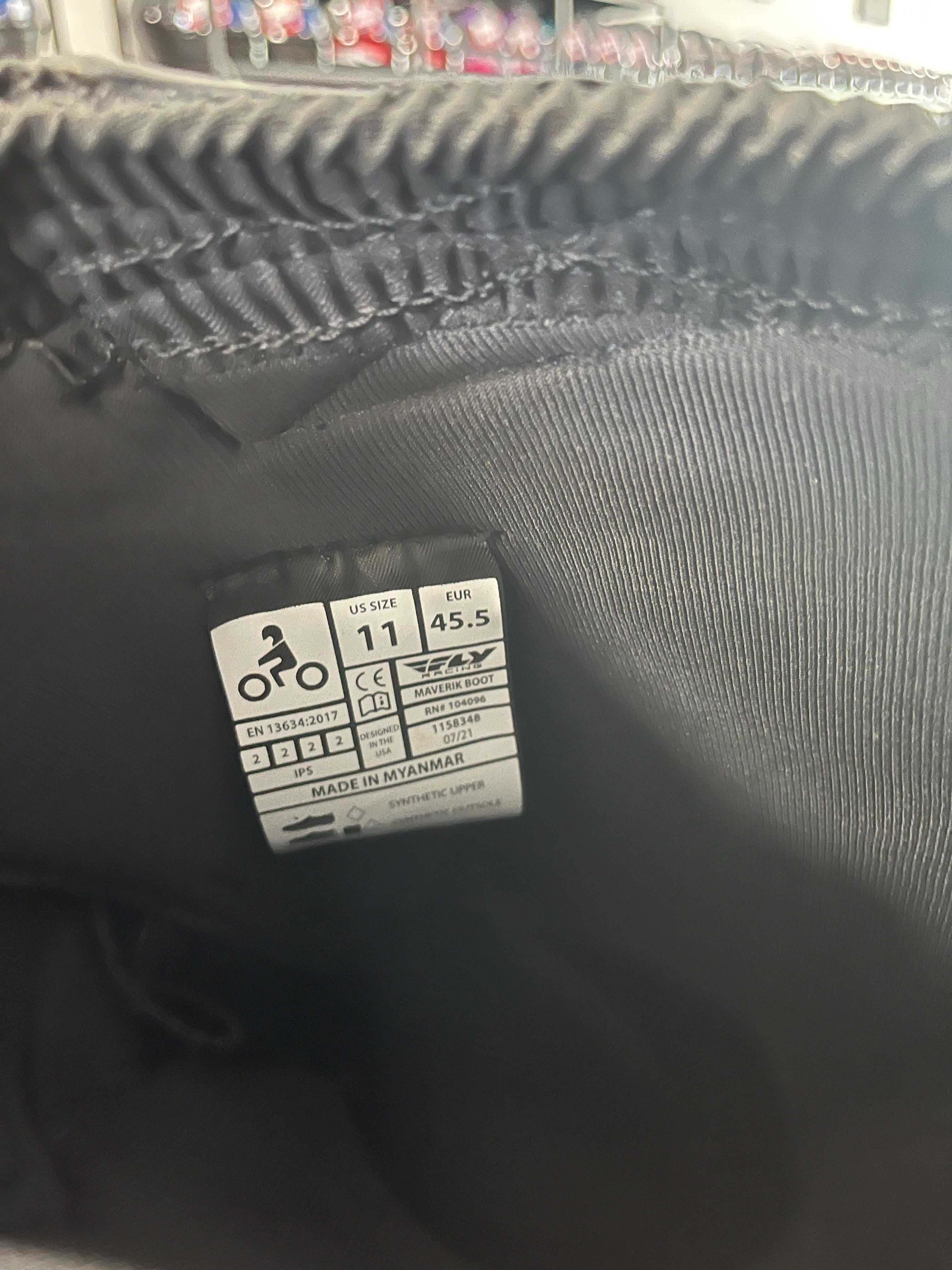 Ендуро мото ботуши FLY MAVERICK BLACK 45.5 всички протектори