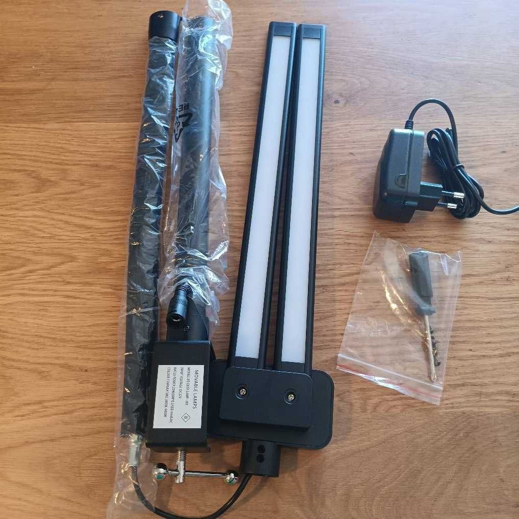 НОВА! LED настолна лампа с двойна глава, щипка 22W