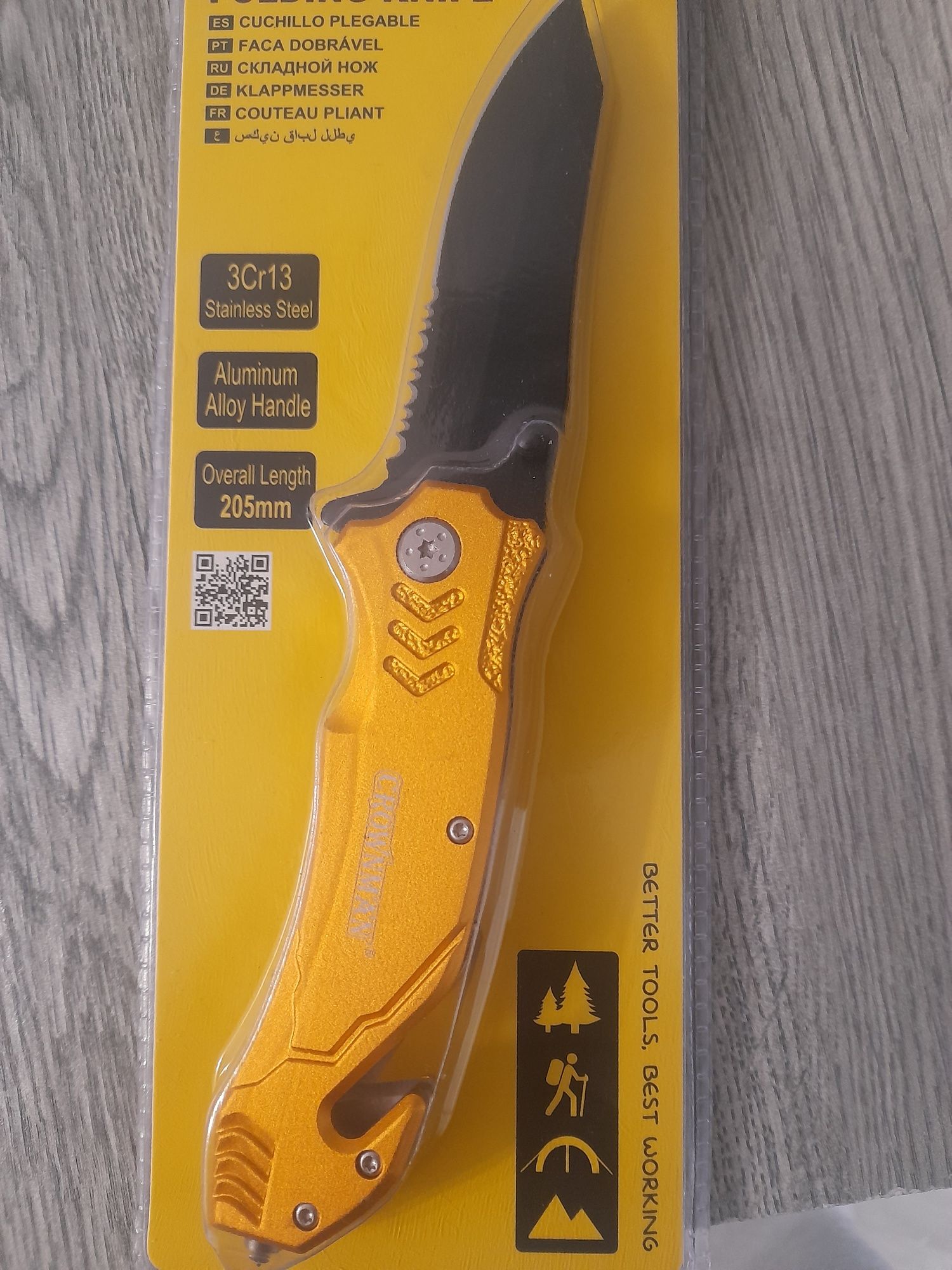 Briceag profesional, cuțit pliabil, brișcă multifuncțională