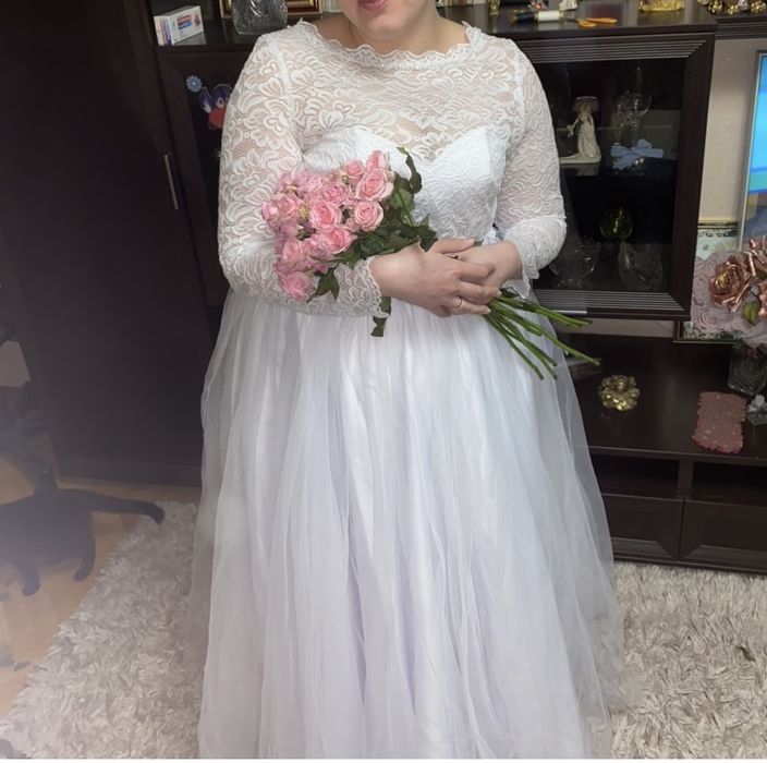 Свадебное платье 50-62раз Астана