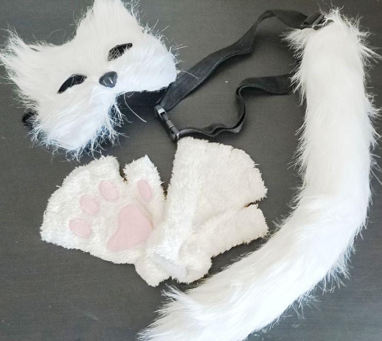 Новогодний костюм белая кошка