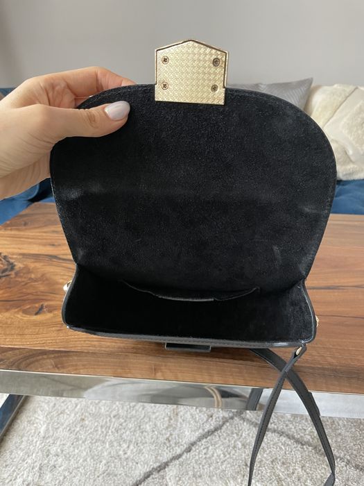 Geanta / Poseta din piele naturala negru eleganta