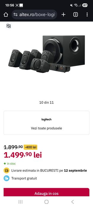 LOGITECH Z906, 5.1, 500W, negru