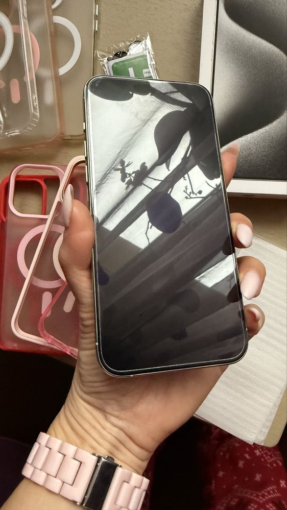 IPHONE 15 PRO MAX WHITE TITANIUM 256, impecabil baterie 100%