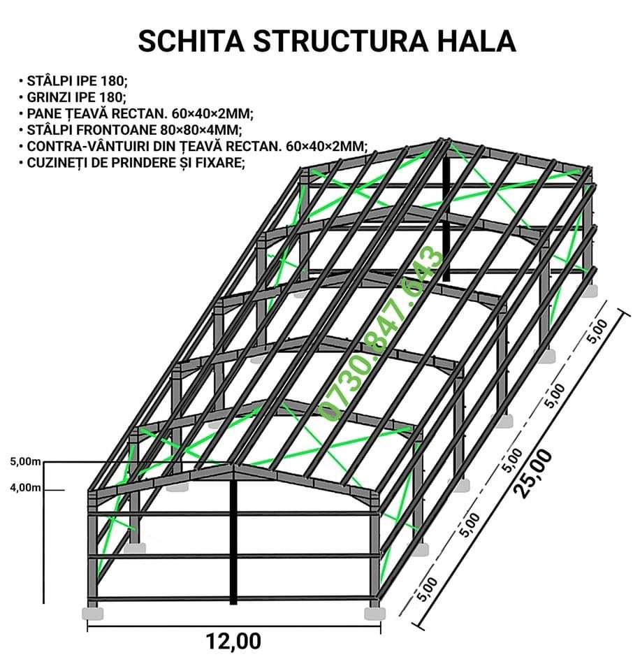 Structuri hale metalice