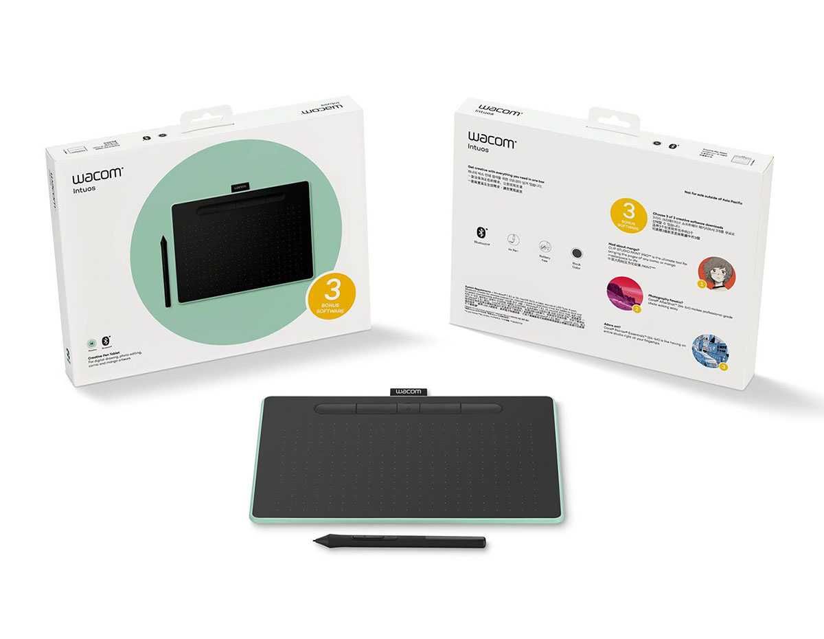 Графический планшет Wacom Intuos M Bluetooth Pistachio (CTL-6100WLE-N)