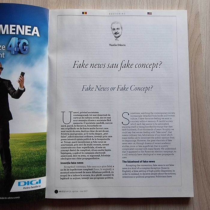 Revista SINTEZA nr 39 - Fake News. Cultura si Gandire Strategica