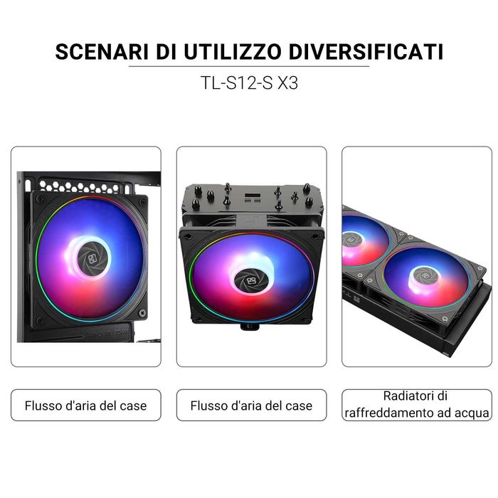 Ventilator PC Thermalright ARGB, Pac 3 Buc, 120MM, REDUS de la 270RON