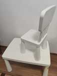 Set masă și scaun copii IKEA MAMMUT alb – joacă și învățare cu stil!