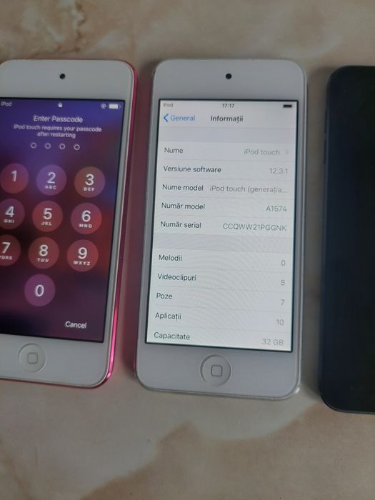 Vând 3x Apple iPod Touch generația 6 (roz, alb și negru) //poze reale