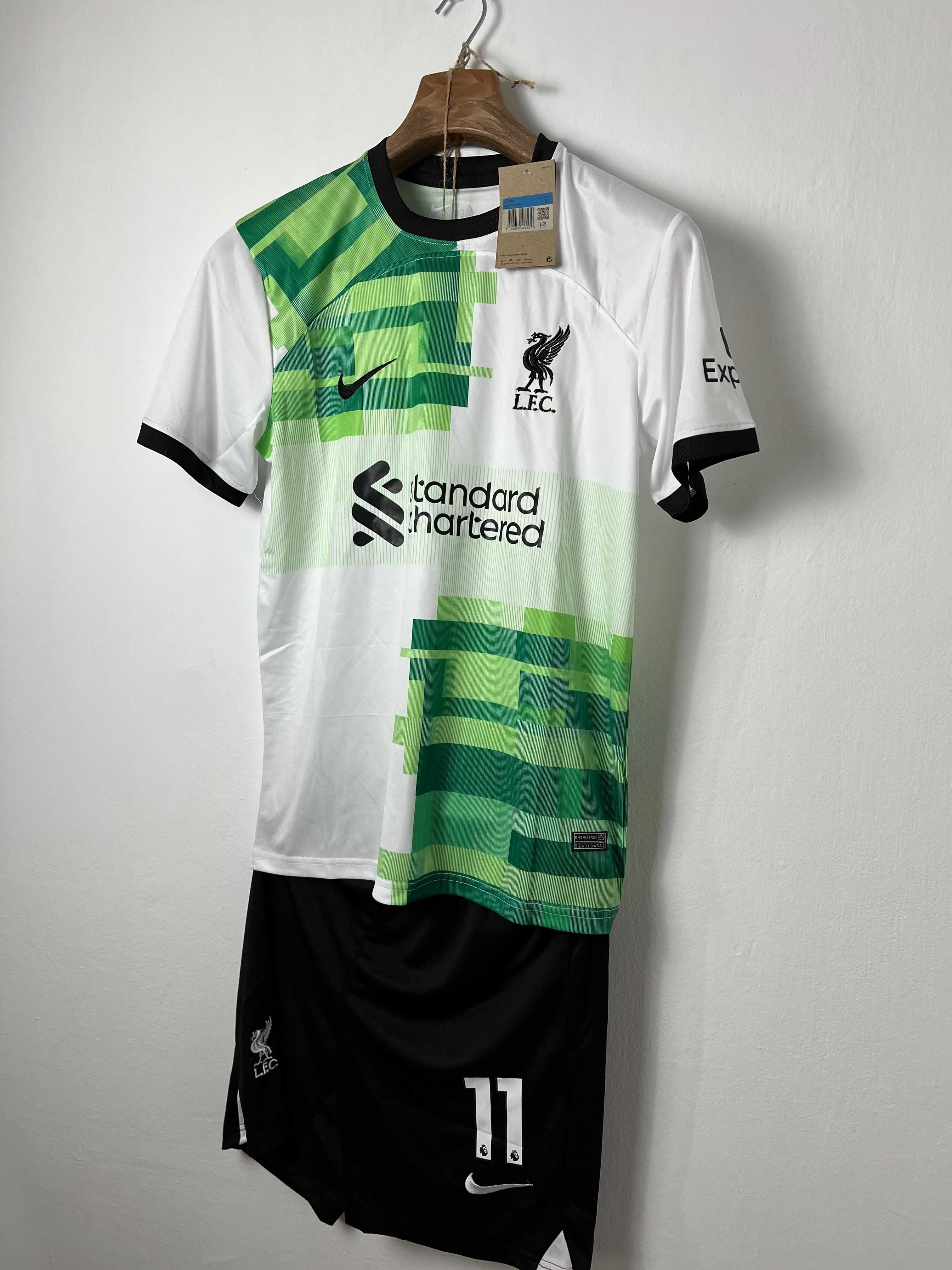 Tricou + SHORT de fotbal Nike Liverpool Away 23/24 M. Salah #11