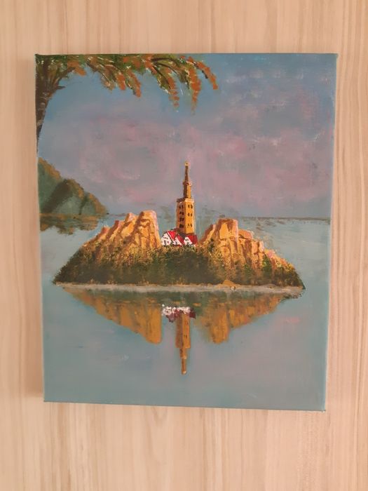 Картина с размери 25×30 рисувана с акрилни бои.