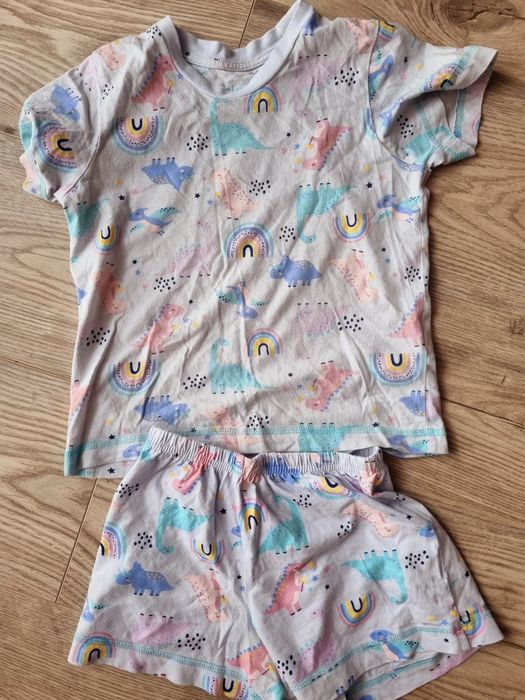 Pijama tricou pantalon scurt dinozauri 4-5 ani