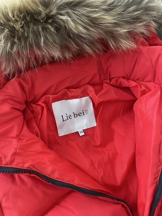 Salopeta / combinezon puf de gasca + blana naturala