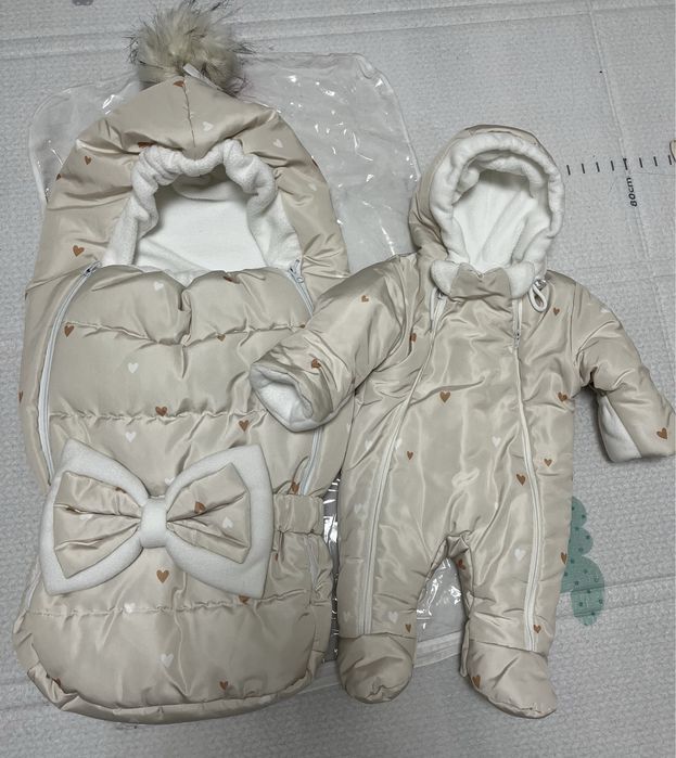 Зимний комбинезон , конверт .0-3 месяцев