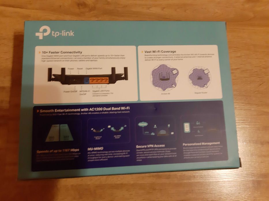 Router TP-LINK Archer A6 AC1200, Dual-band